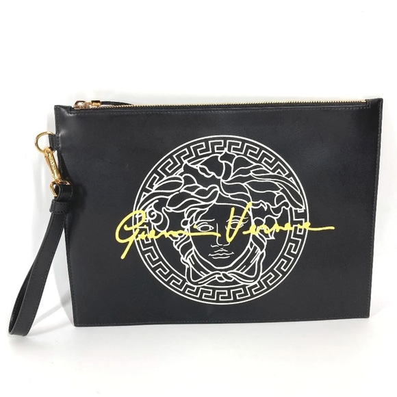 Versace Black Envelope with Silver Logo - Picture 6 of 6